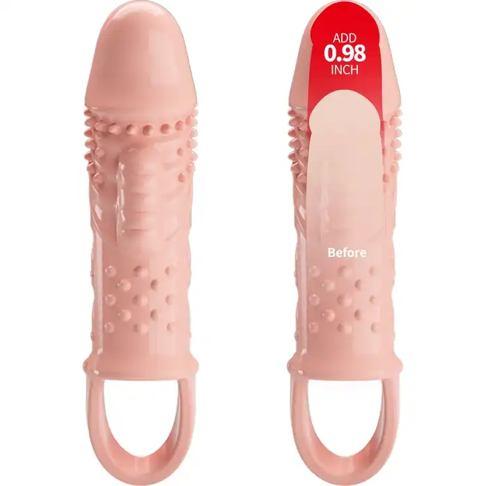 Телесная насадка с вибрацией Cecelia - 18,5 см - Pretty Love. Фотография 3.
