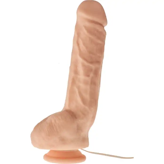 Телесный вибратор-реалистик с проводным пультом Kinky King - 24 см - Mr Dixx. Фотография 3.