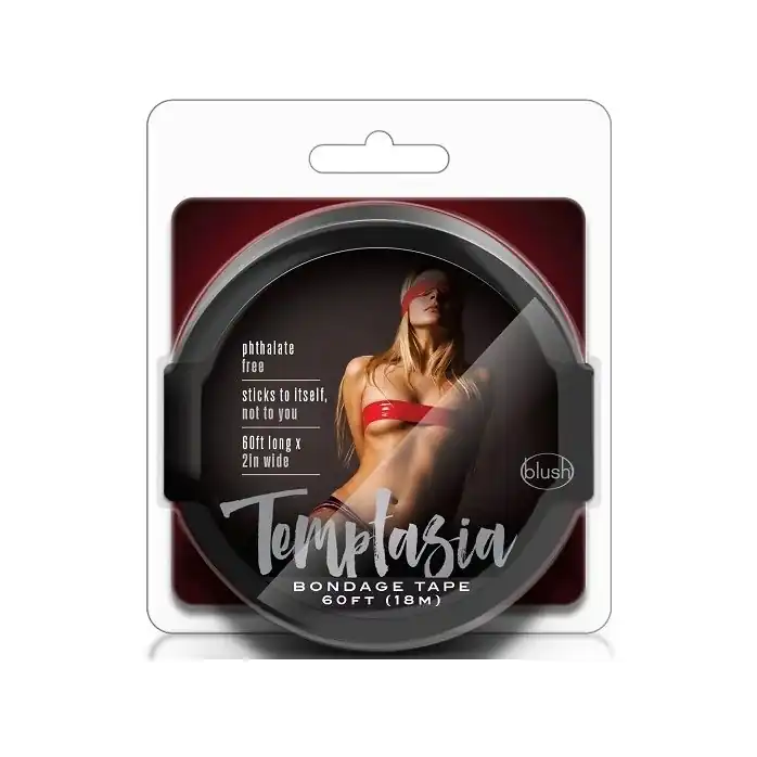Черная липкая лента для бондажа Bondage Tape - 18,3 м - Temptasia. Фотография 2.