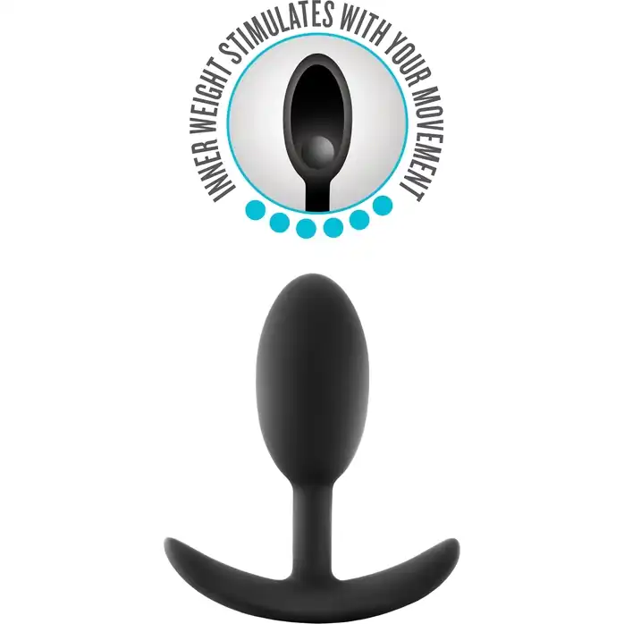 Черная анальная пробка Silicone Vibra Slim Plug Medium - 10,2 см - Anal Adventures Platinum. Фотография 3.