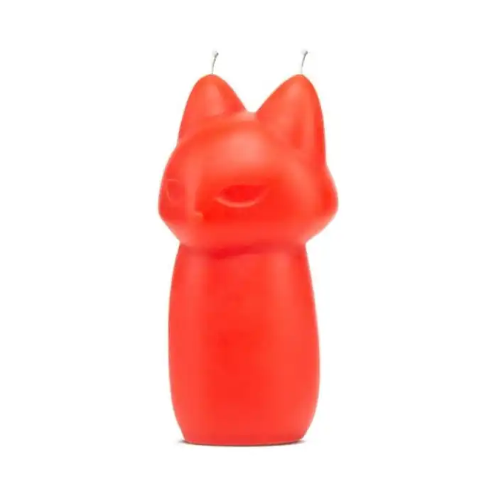 Красная БДСМ-свеча в форме злой кошки Fox Drip Candle - Temptasia