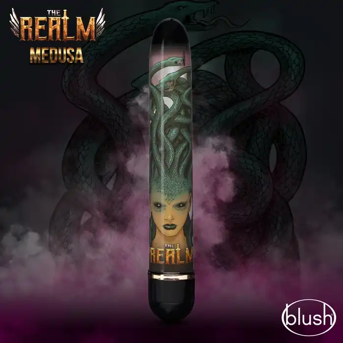Фиолетовый вибратор Medusa - 17,7 см - The Realm. Фотография 3.