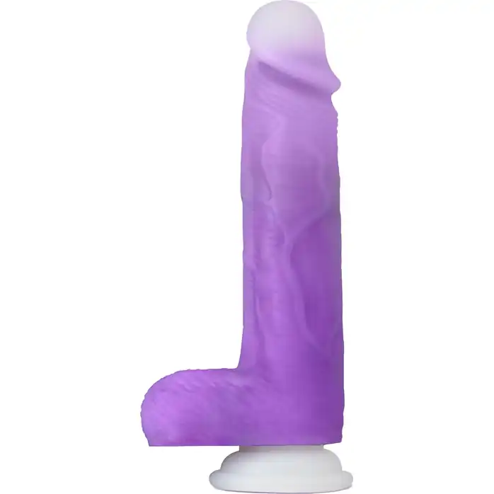 Фиолетовый вибратор-реалистик Encore 8 Inch Vibrating Dildo - 21,6 см - Neo Elite. Фотография 4.