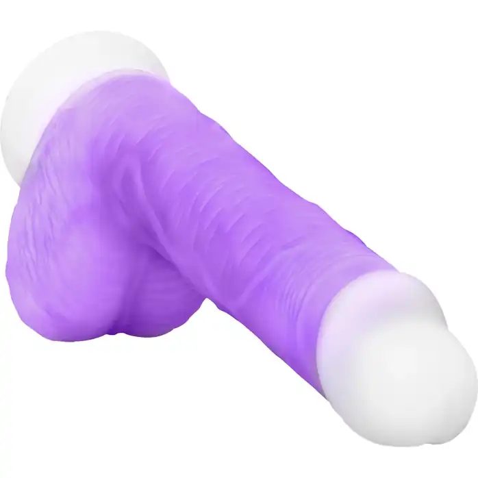 Фиолетовый вибратор-реалистик Encore 8 Inch Vibrating Dildo - 21,6 см - Neo Elite. Фотография 6.