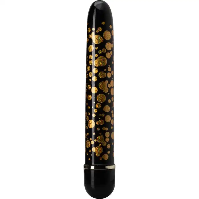 Черно-золотистый классический вибратор Rise and Sparkle - 17,8 см - The Collection. Фотография 3.