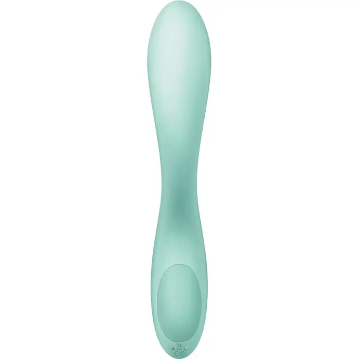 Мятный вибромассажер Rrrolling Pleasure с движущимся шариком - 23 см. Фотография 5.