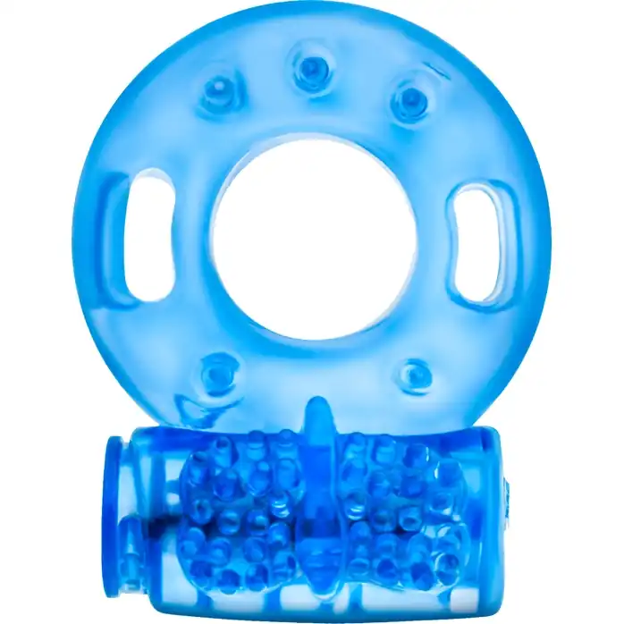 Голубое эрекционное виброкольцо Reusable Cock Ring - Stay Hard
