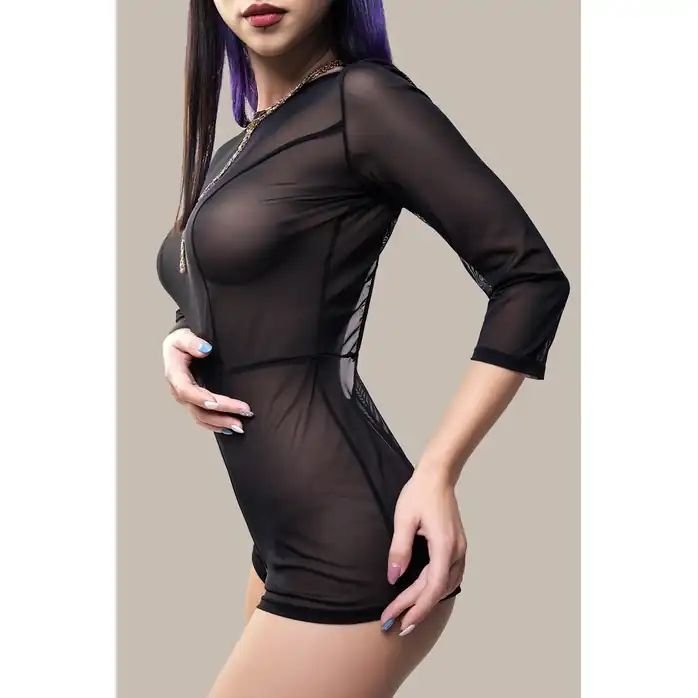 Эротический комбинезон Preciosity с рукавами длиной 3/4 - WANAME APPAREL. Фотография 5.