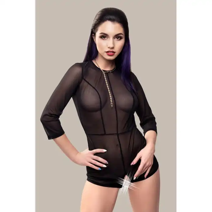 Эротический комбинезон Preciosity с рукавами длиной 3/4 - WANAME APPAREL