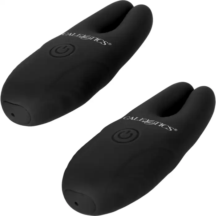 Черные зажимы для сосков с дистанционным управлением Silicone Remote Nipple Clamps. Фотография 5.