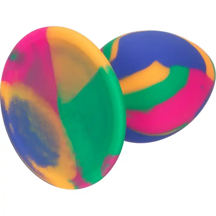 Яркая анальная пробка Cheeky Medium Tie-Dye Plug - 7,5 см - Cheeky. Фотография 4.