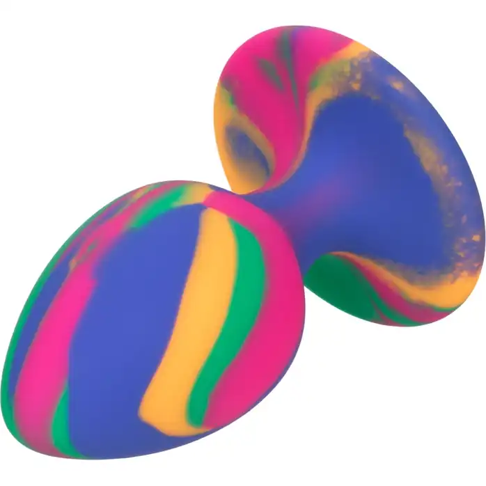 Яркая анальная пробка Cheeky Medium Tie-Dye Plug - 7,5 см - Cheeky. Фотография 5.