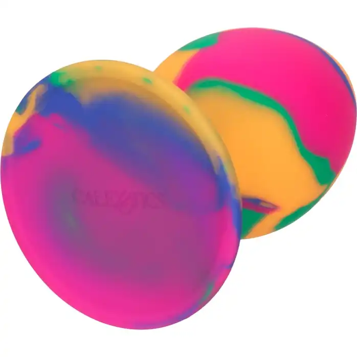 Яркая анальная пробка Cheeky Large Tie-Dye Plug - 9 см - Cheeky. Фотография 4.