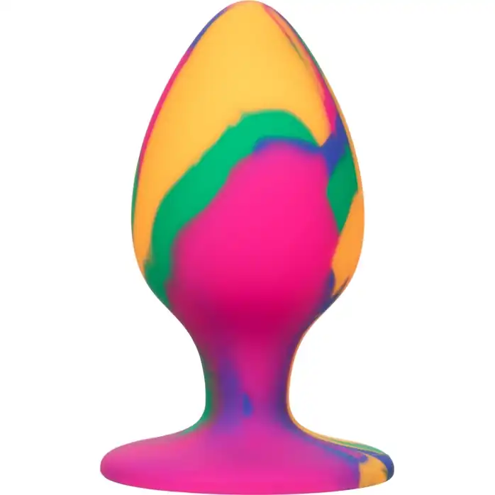 Яркая анальная пробка Cheeky Large Tie-Dye Plug - 9 см - Cheeky