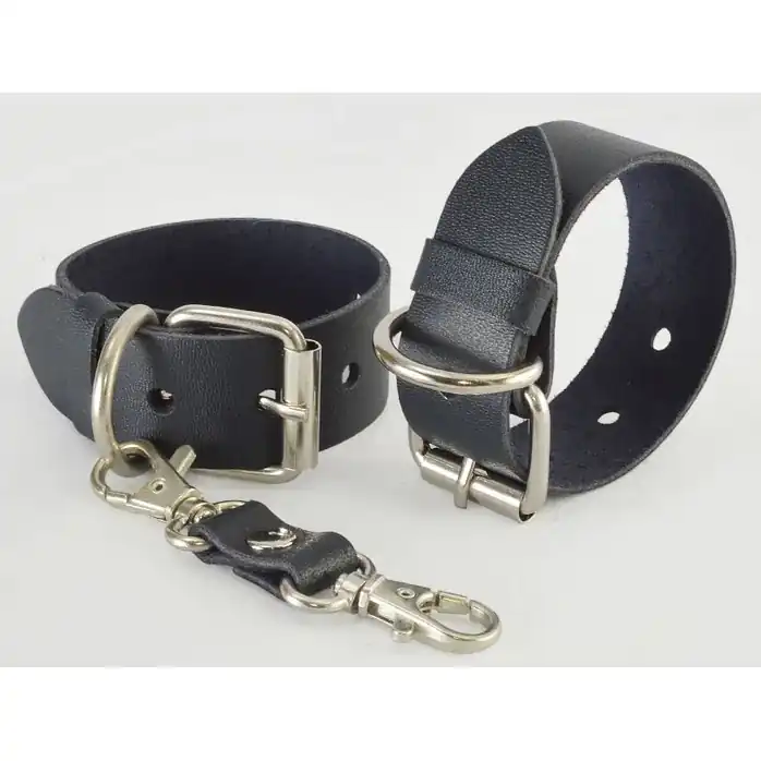 Наручники из натуральной кожи Новичок - BDSM accessories