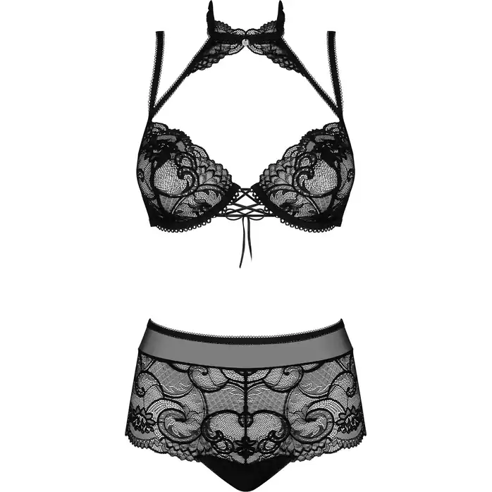 Стильный кружевной комплект Elizenes с чокером - Sexy. Фотография 5.