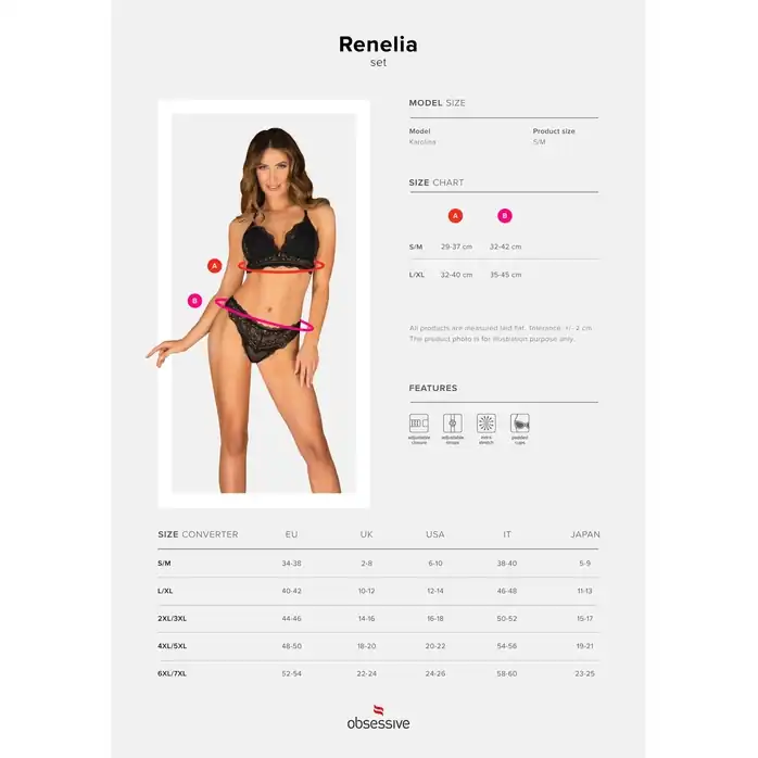 Роскошный кружевной комплект Renelia - Sexy. Фотография 5.
