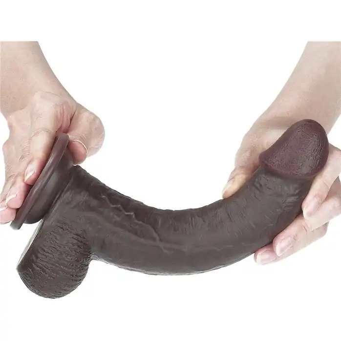 Коричневый фаллоимитатор Sliding-Skin Dong 9.0 - 23 см.. Фотография 4.