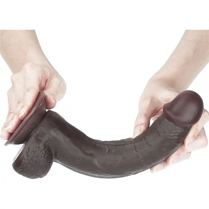Коричневый фаллоимитатор Sliding-Skin Dong 9.5 - 24 см.. Фотография 4.