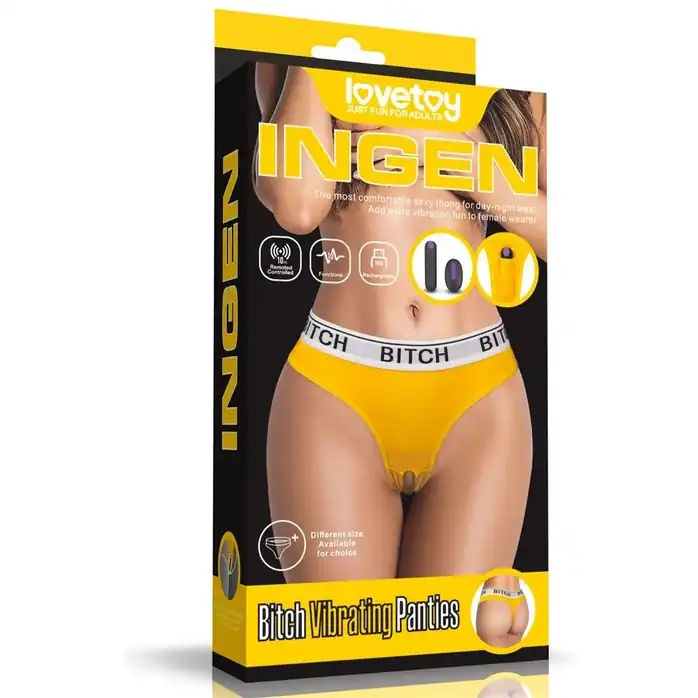 Сексуальные трусики с вибропулей Bitch Vibrating Panties - Size S. Фотография 4.