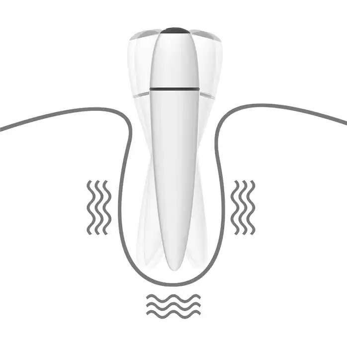 Белый мини-вибратор IJOY Rechargeable Power Play - 10,5 см. Фотография 4.