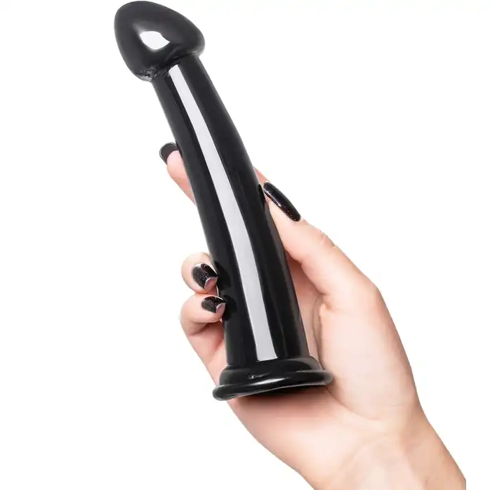 Черный нереалистичный фаллоимитатор Jelly Dildo L - 20 см. Фотография 2.