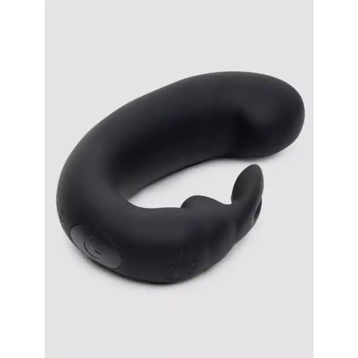 Черный мини-вибратор кролик Sensation Rechargeable G-Spot Rabbit Vibrator - 11,4 см - Fifty Shades of Grey. Фотография 3.