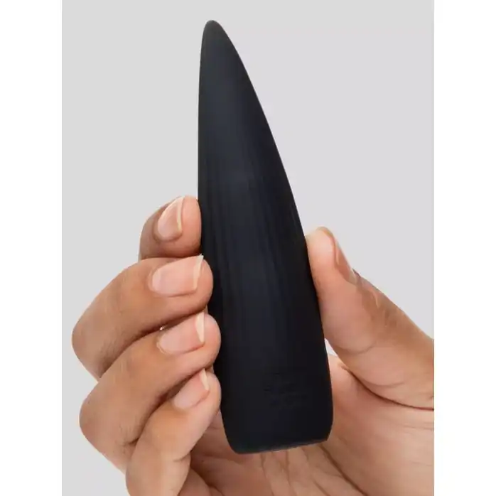 Черная вибропуля Sensation Rechargeable Flickering Tongue Vibrator - Fifty Shades of Grey. Фотография 3.