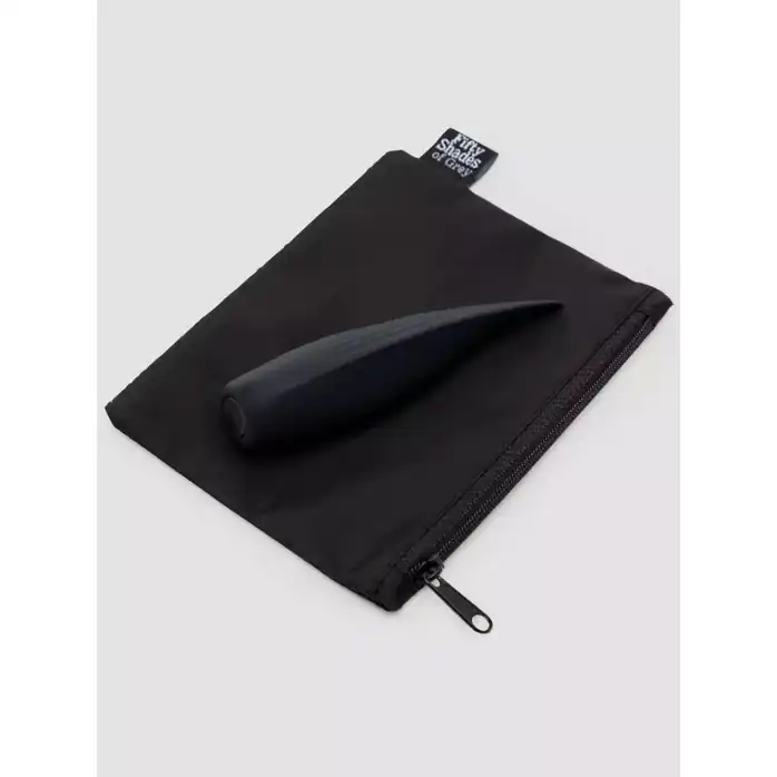 Черная вибропуля Sensation Rechargeable Flickering Tongue Vibrator - Fifty Shades of Grey. Фотография 4.
