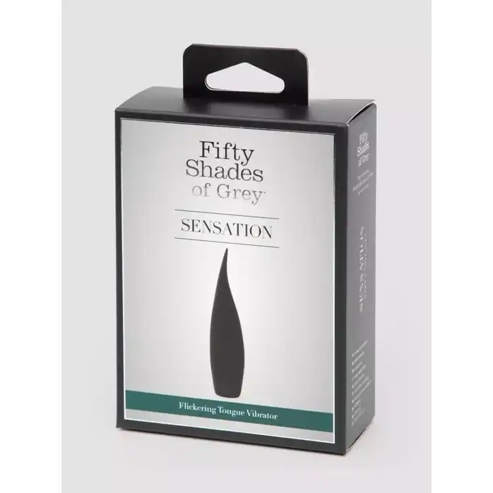 Черная вибропуля Sensation Rechargeable Flickering Tongue Vibrator - Fifty Shades of Grey. Фотография 5.
