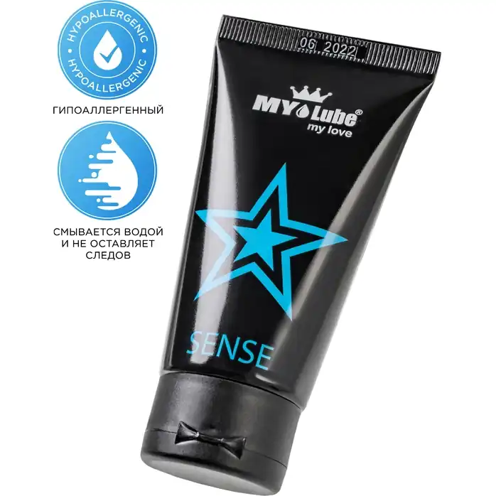 Интимная гель-смазка на водной основе MyLube SENSE - 50 мл. Фотография 3.