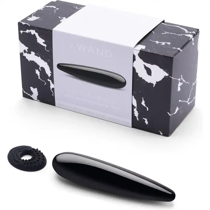 Массажер Le Wand Crystal Wand из черного обсидиана