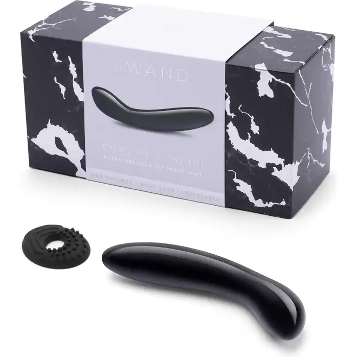 Массажер для G-точки Le Wand Crystal G-Wand из черного обсидиана