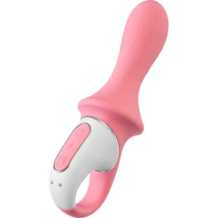 Розовый вибромассажер Air Pump Booty 5 - 18,1 см