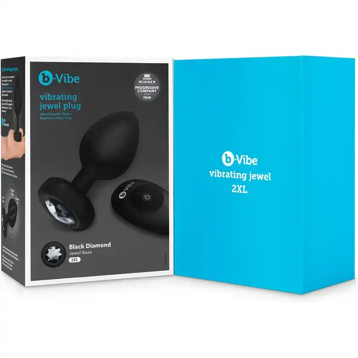 Черная вибропробка Vibrating Jewel Plug XXL - 12 см. Фотография 13.