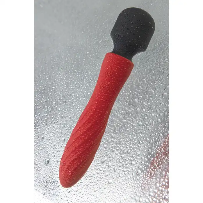 Красно-черный двусторонний вибромассажер Black Red - 21 см - Black Red. Фотография 10.