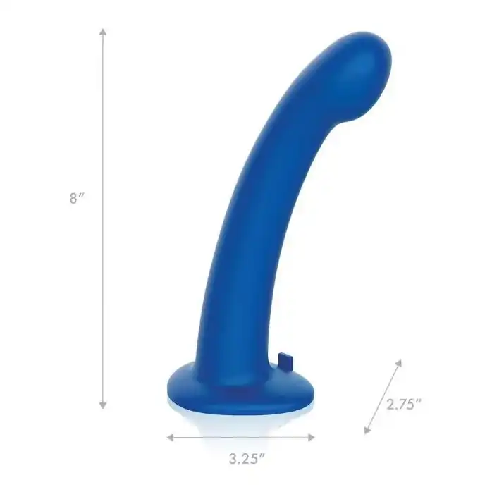 Синяя насадка Remote Control P-Spot G-Spot с черными трусиками - 20 см. Фотография 5.
