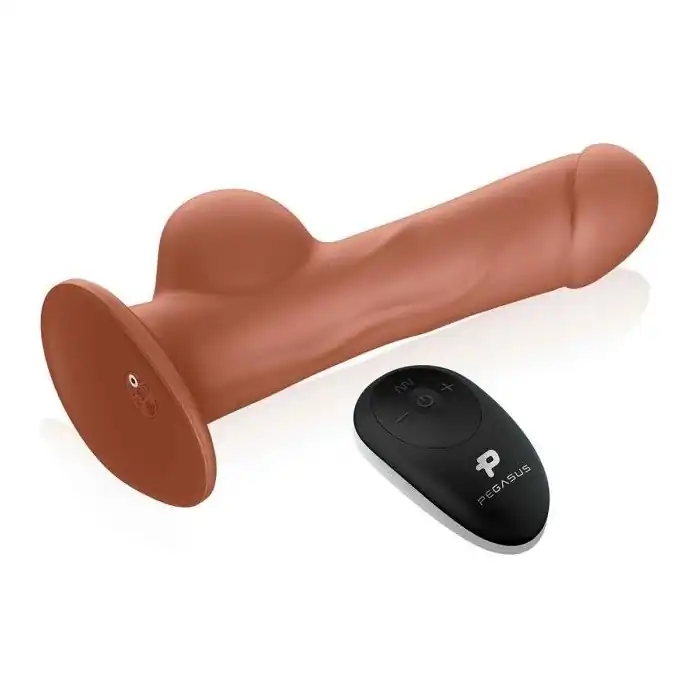 Реалистичный страпон с радиоуправлением Remote Control Realistic - 21 см. Фотография 4.
