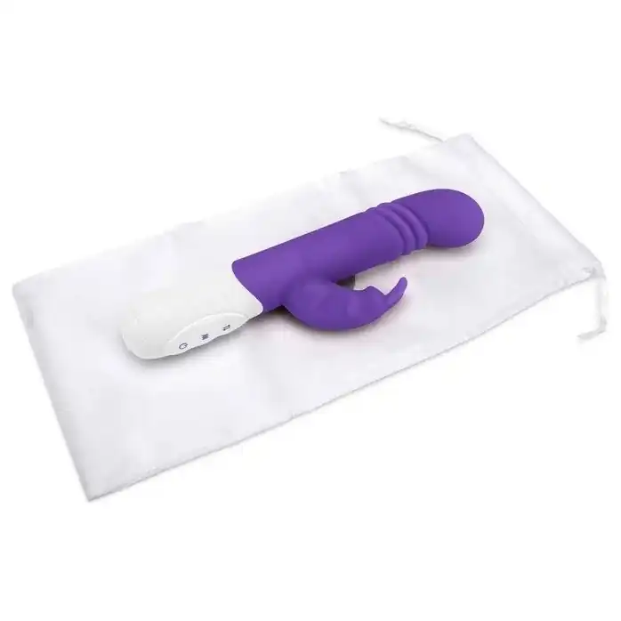 Фиолетовый массажер для G-точки Slim Shaft thrusting G-spot Rabbit - 23 см. Фотография 4.