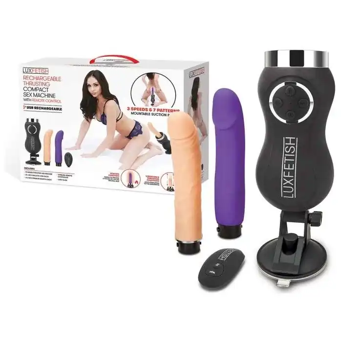 Портативная секс-машина Thrusting Compact Sex Machine c 2 насадками. Фотография 3.