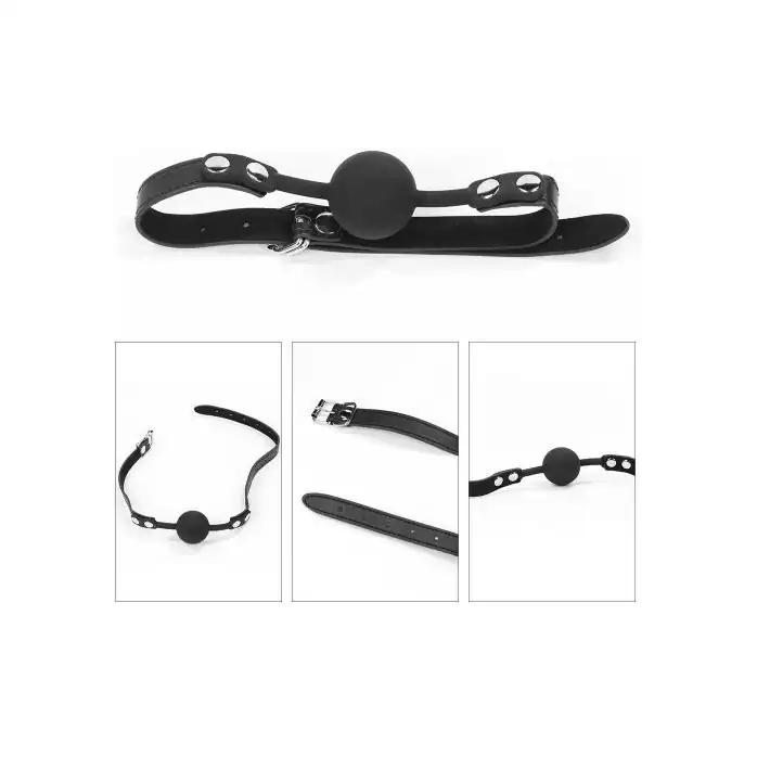 БДСМ-набор Deluxe Bondage Kit: маска, вибратор, кляп, плётка. Фотография 5.