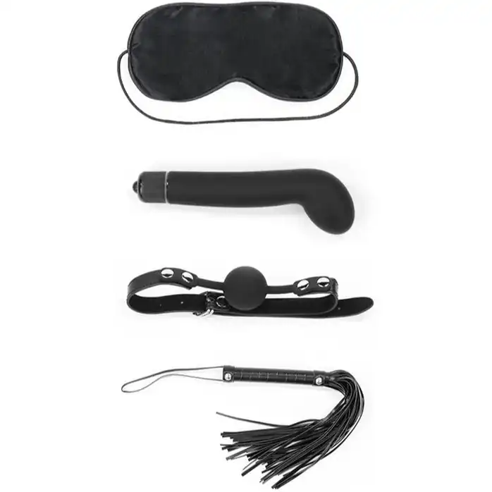 БДСМ-набор Deluxe Bondage Kit: маска, вибратор, кляп, плётка
