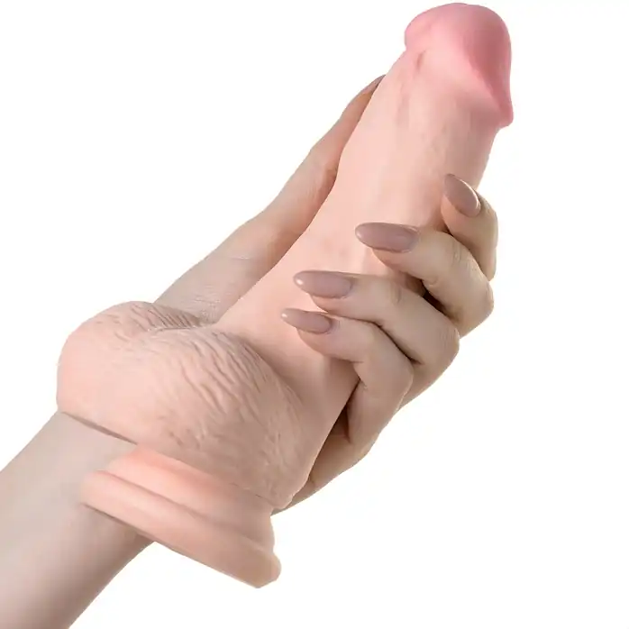 Телесный реалистичный фаллоимитатор на присоске Paul - 19 см - RealStick Elite. Фотография 2.