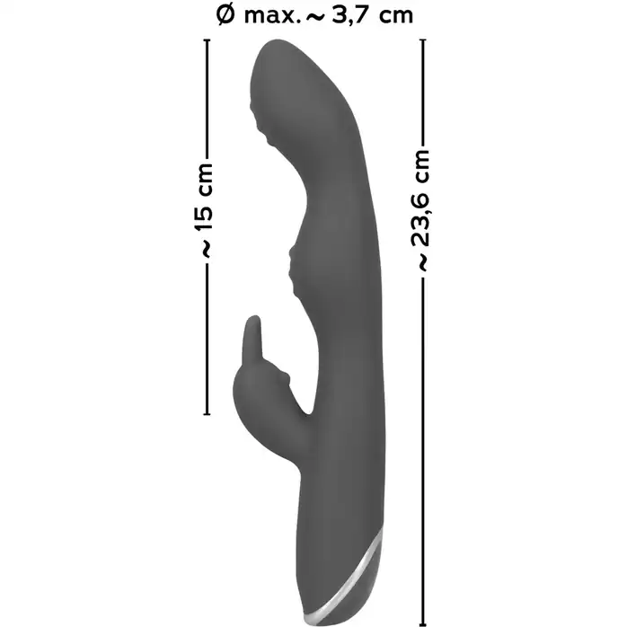 Фиолетовый вибратор A G-Spot Rabbit Vibrator для стимуляции зон G и A - 23,6 см - Sweet Smile. Фотография 4.