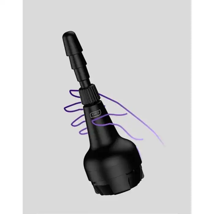 Черный полый фаллоимитатор для KIIROO Keon - 19,1 см. Фотография 4.