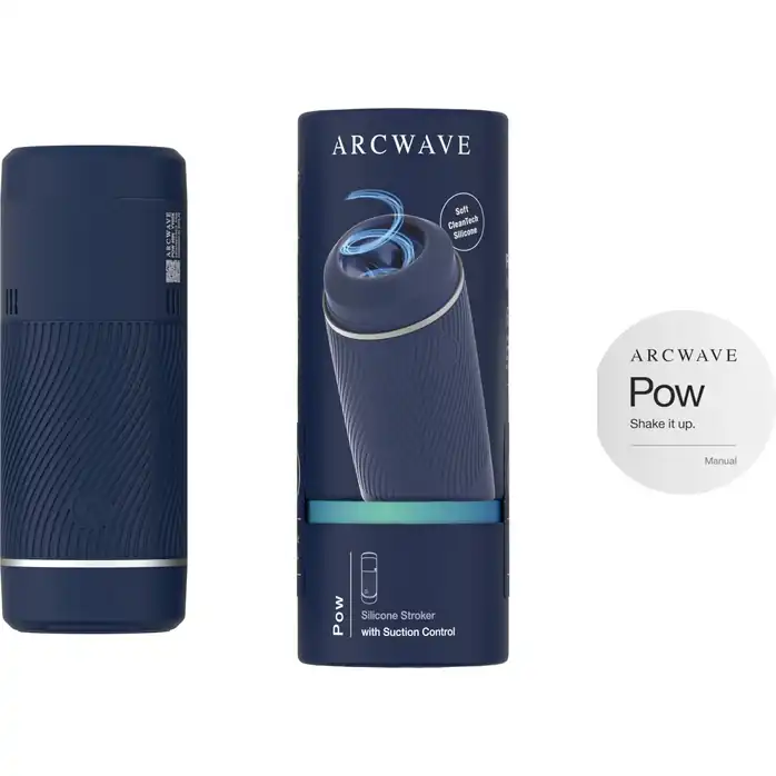 Синий мастурбатор с контролем всасывания Arcwave Pow Stroker. Фотография 10.