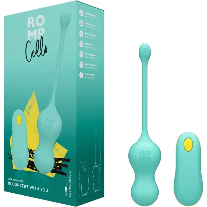 Мятные виброшарики Romp Cello. Фотография 3.