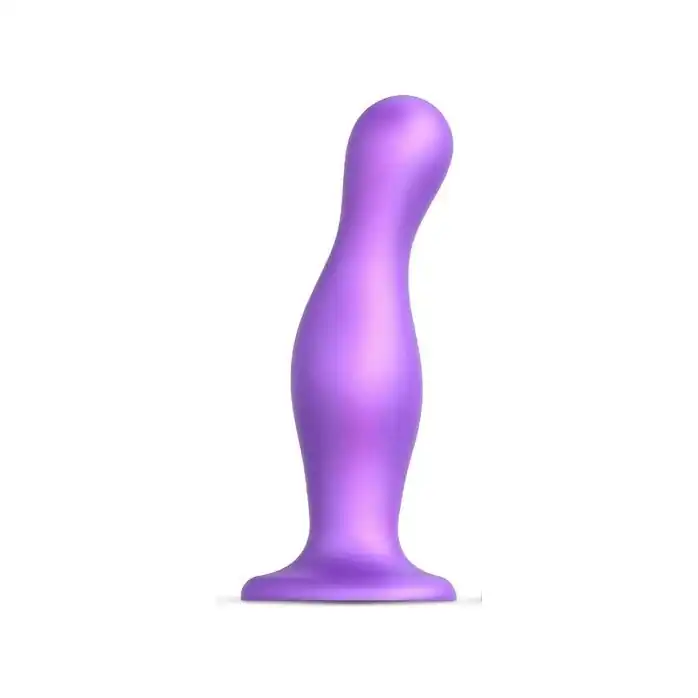 Фиолетовая насадка Strap-On-Me Dildo Plug Curvy size L