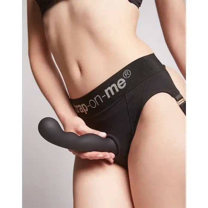 Черная насадка Strap-On-Me Dildo Plug P G size XXL. Фотография 4.