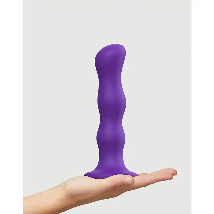 Фиолетовая насадка Strap-On-Me Dildo Geisha Balls size XL. Фотография 4.